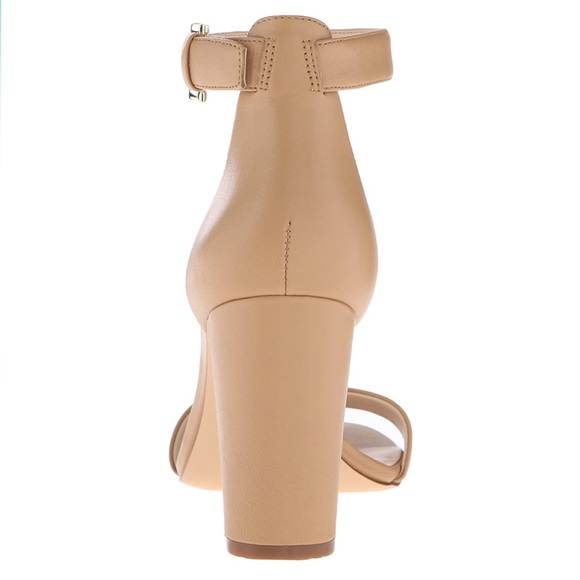 NEW Nine West Nora Nude Genuine Leather Chunky Strap Heels Women’s Size 11M - Picture 7 of 10